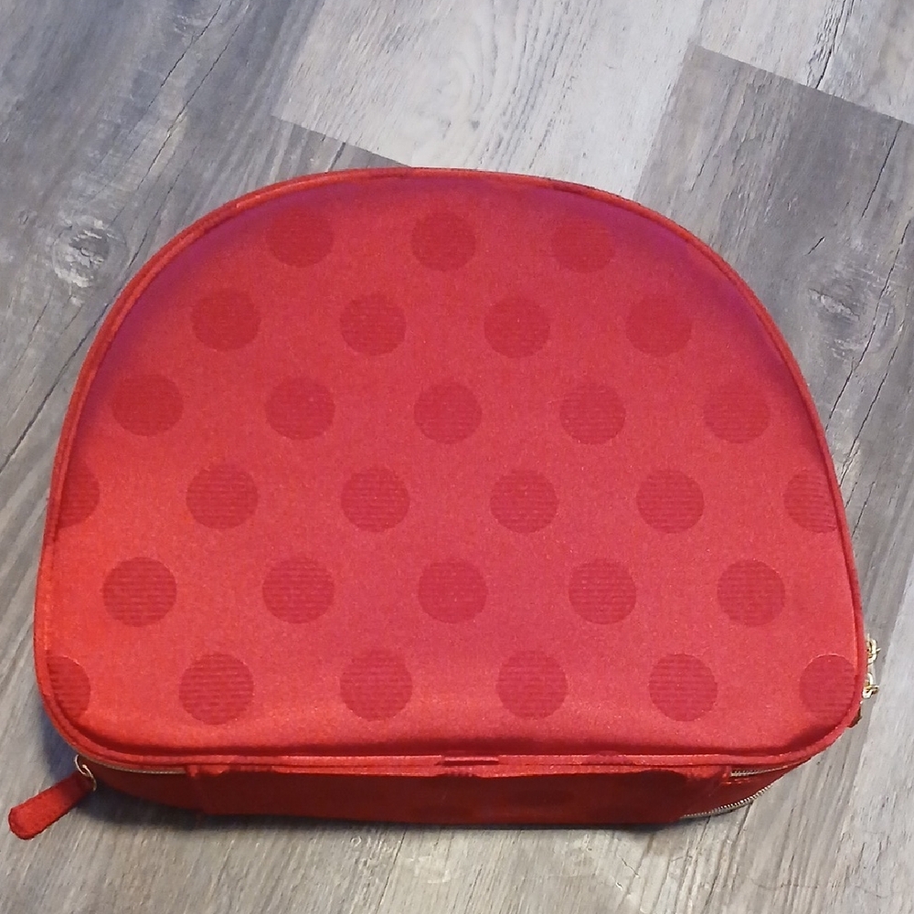 Estee Lauder Red Polka Dot Travel Case